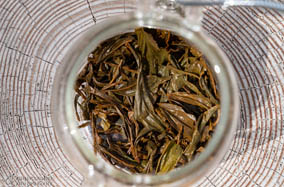 Black loose leaf tea - wet leaf